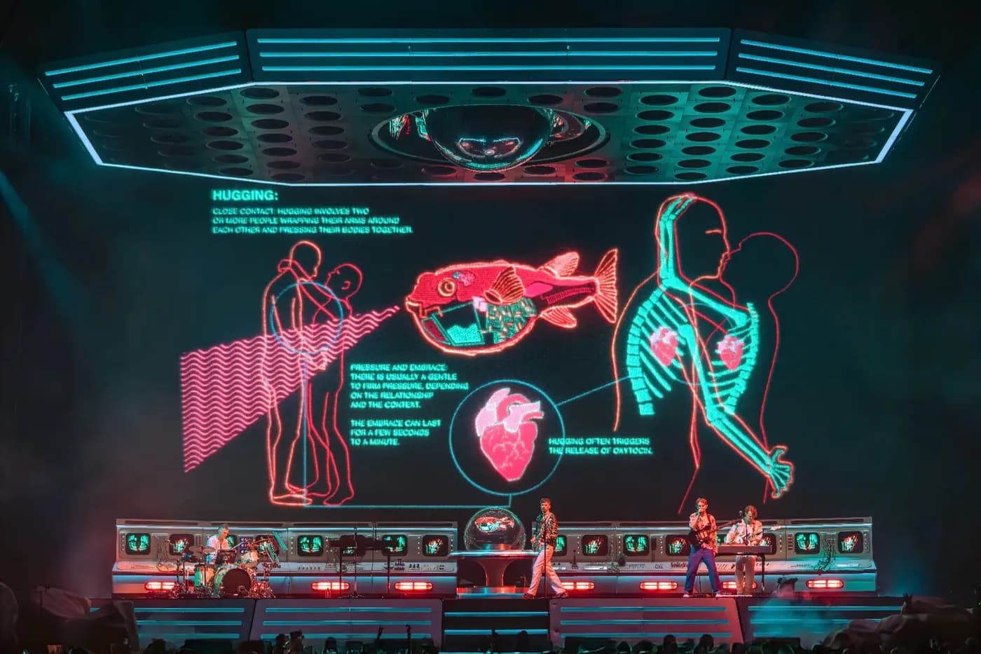 The video content on stage after going through the design process