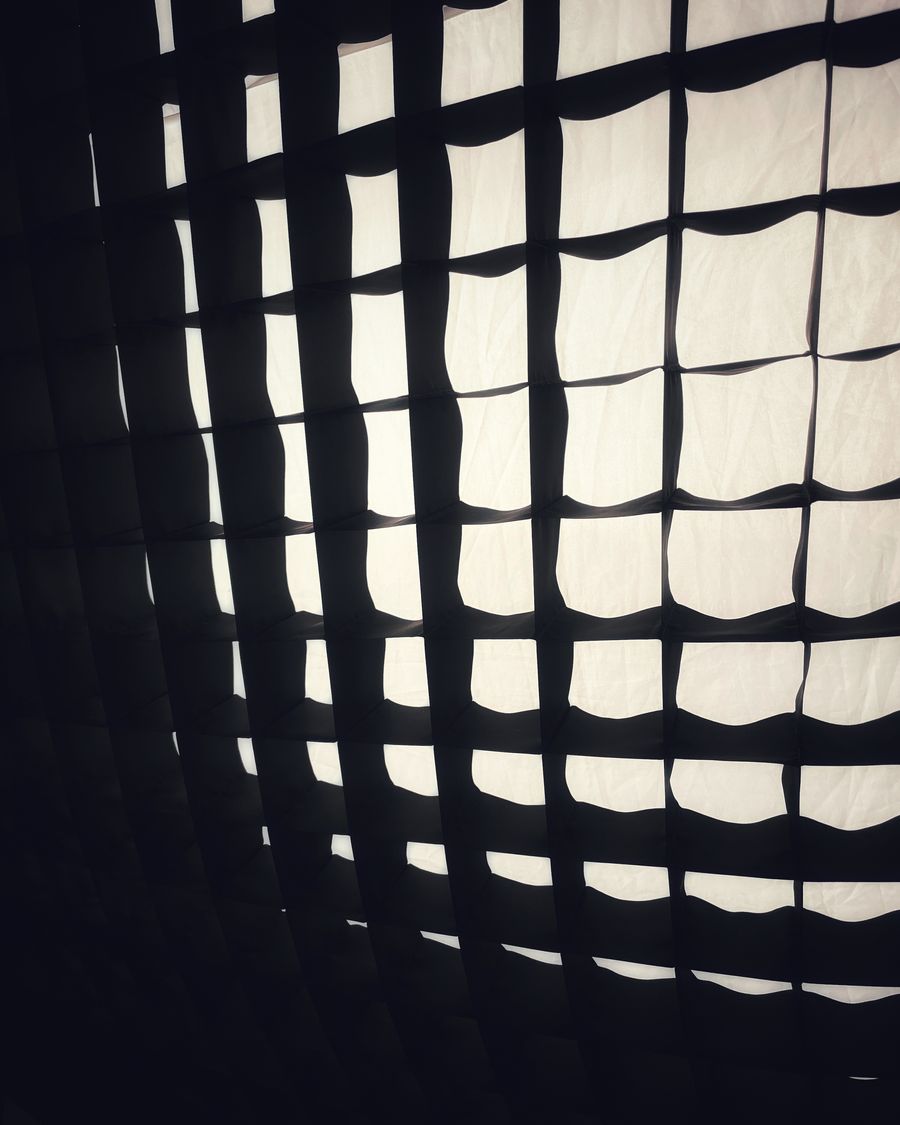 Shot of soft box with diffuser