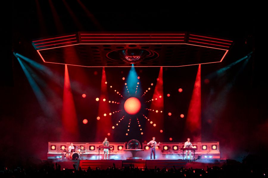 Shot of life itself performed on stage